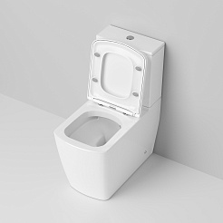 Ambassador Унитаз компакт Kingston безободковый белый с сиденьем микролифт – фотография-4